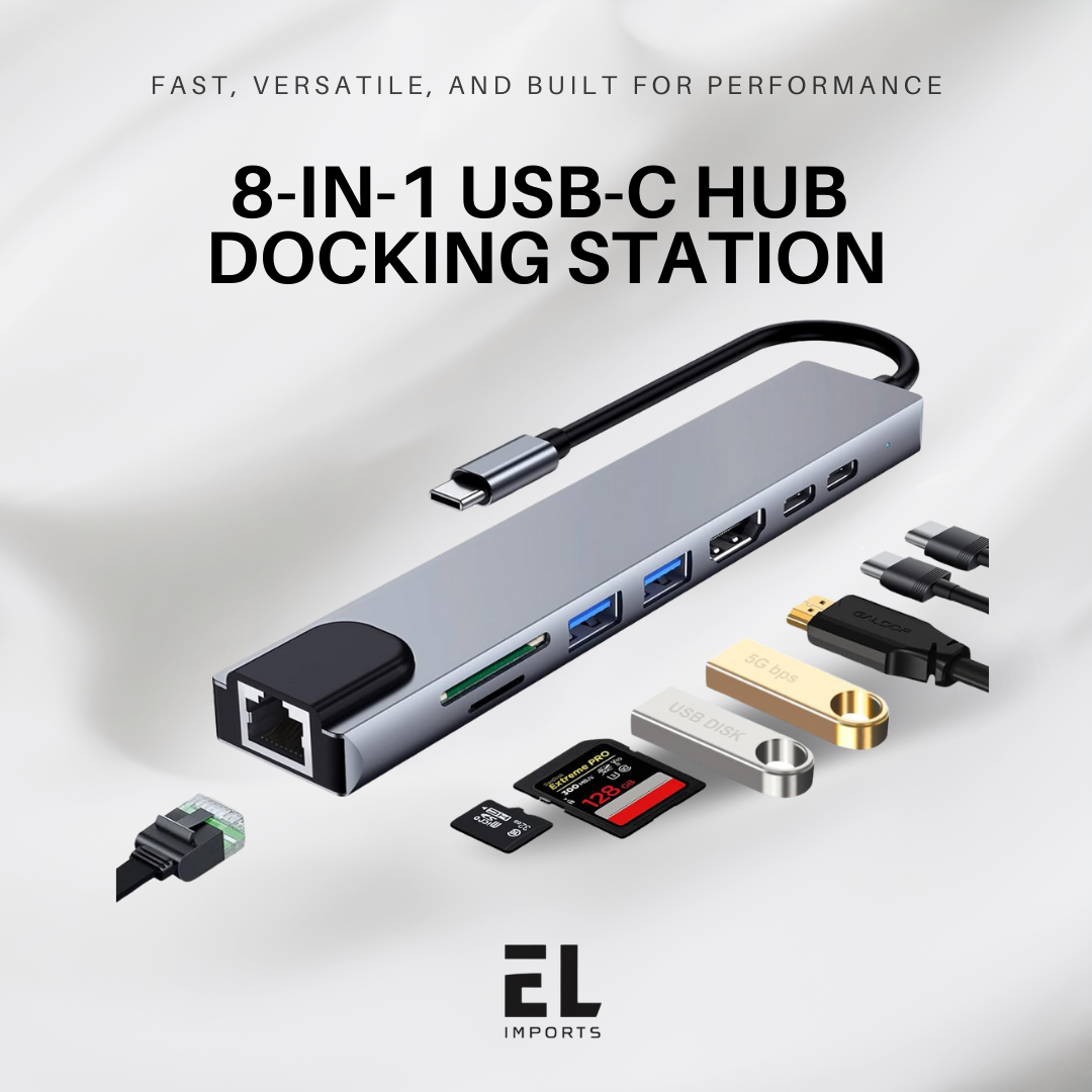 8-in-1 USB-C Hub Docking Station