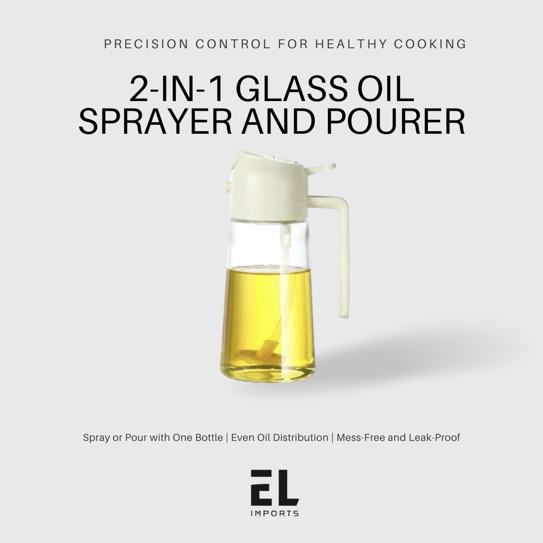 2-in-1 Glass Oil Sprayer & Pourer