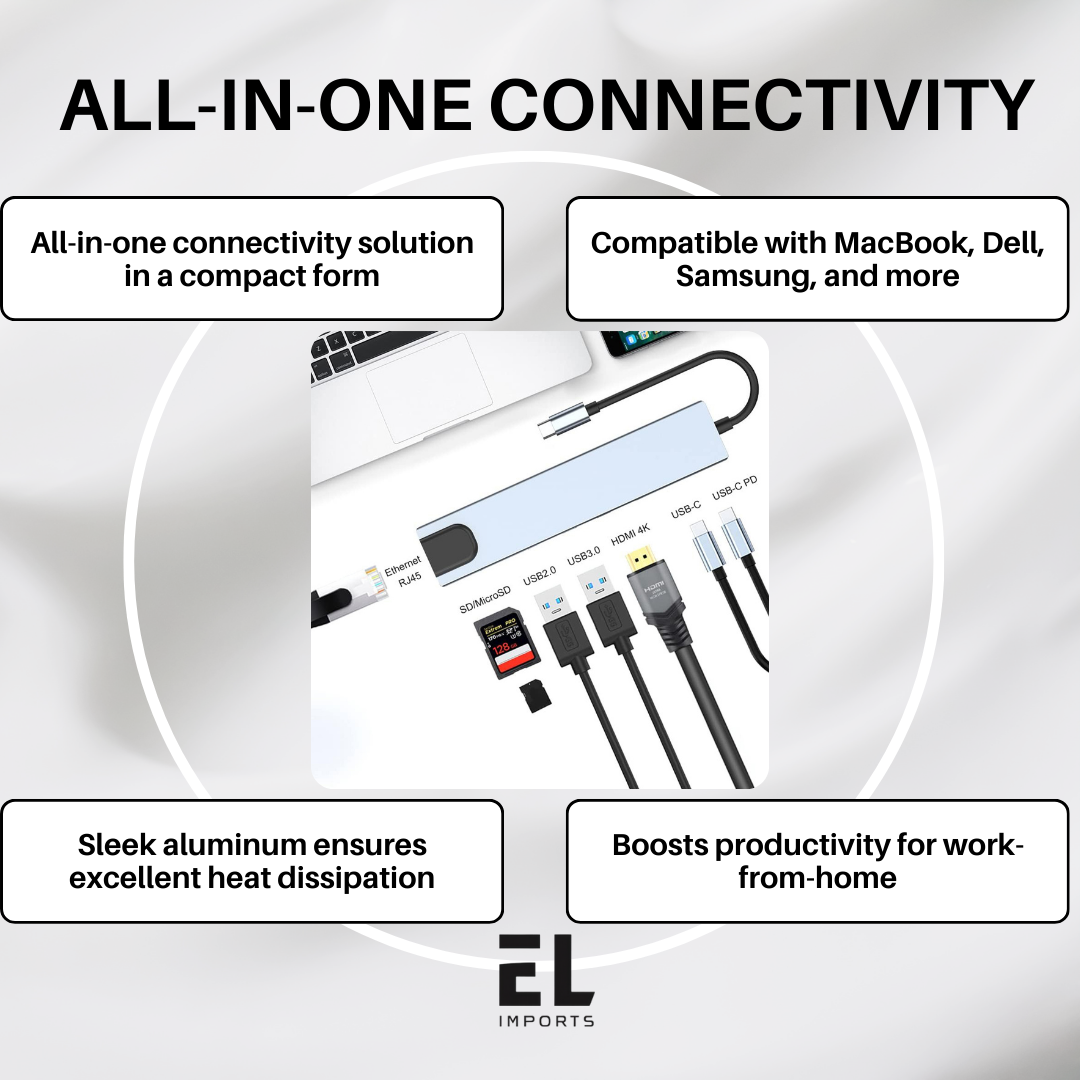 8-in-1 USB-C Hub Docking Station