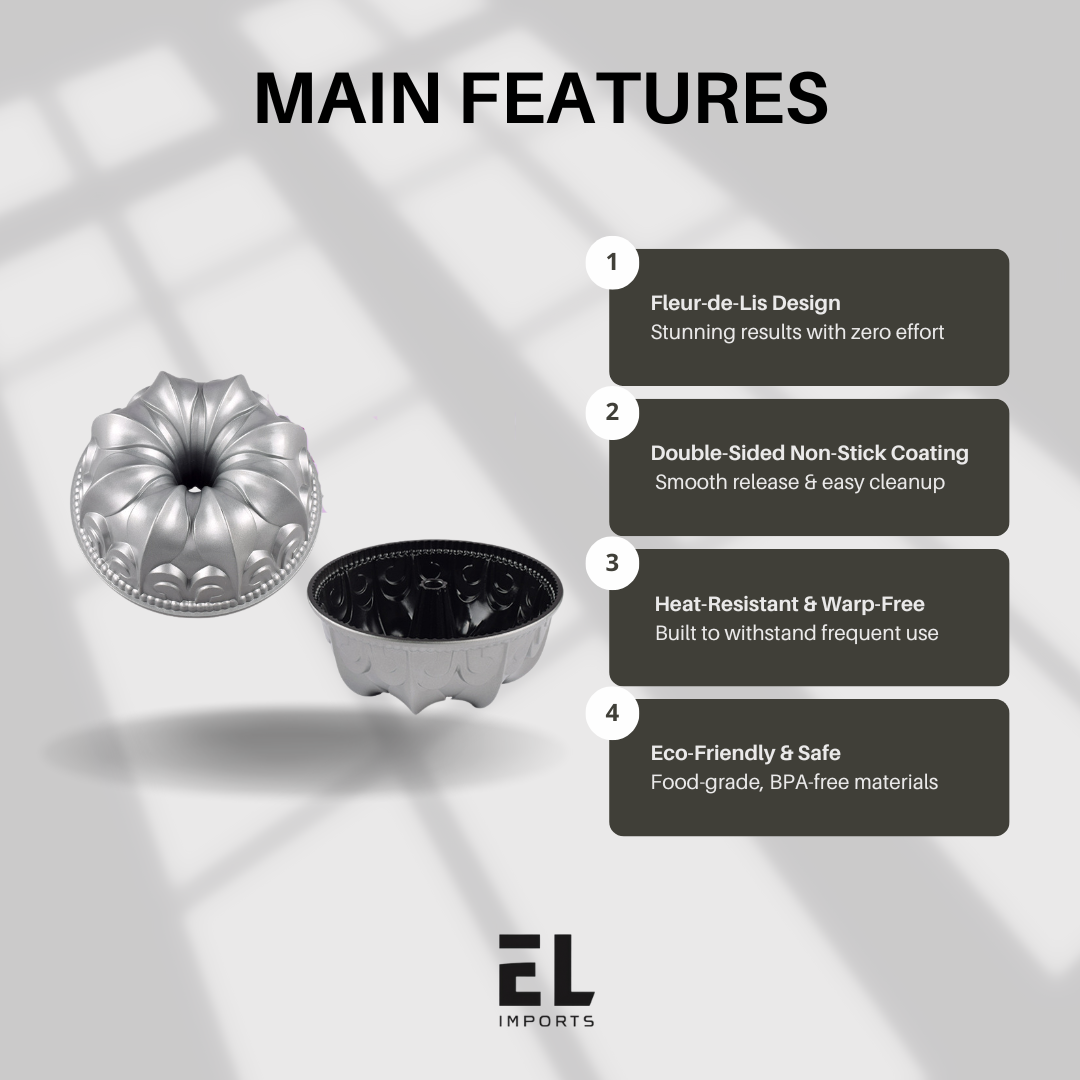 Moule à gâteau en fonte d'aluminium Fleur de Lys