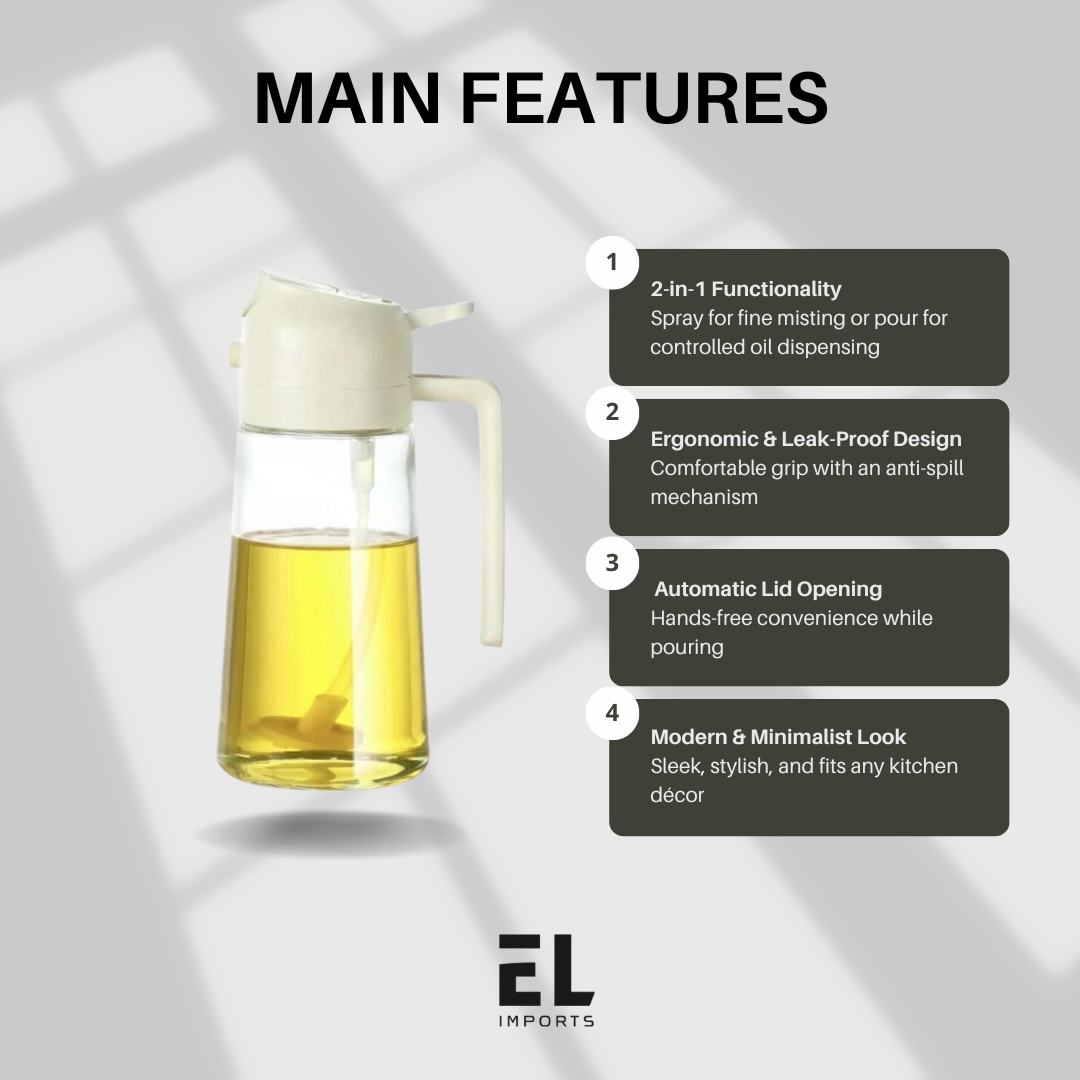 2-in-1 Glass Oil Sprayer & Pourer