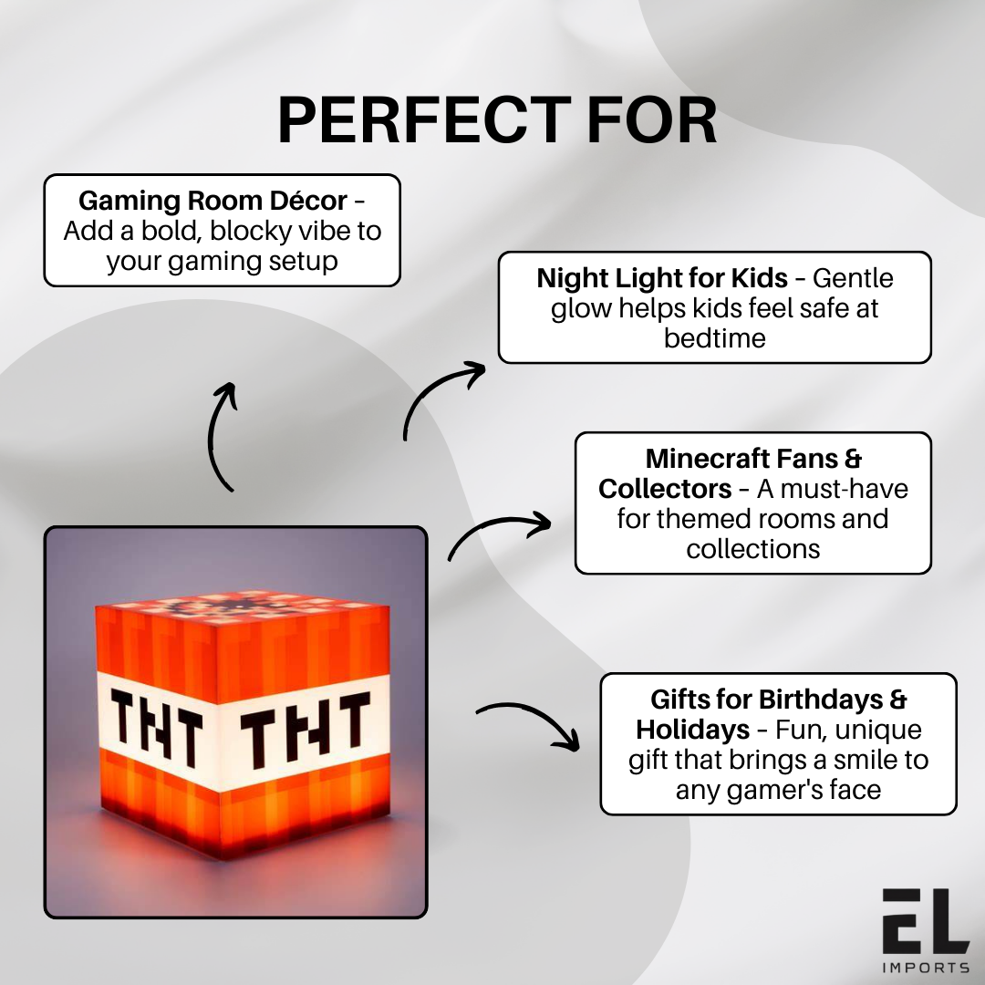 Minecraft TNT Block Desk Lamp