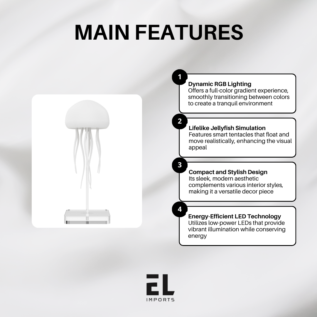 Full Color Gradient Jellyfish Lamp