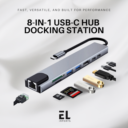 8-in-1 USB-C Hub Docking Station
