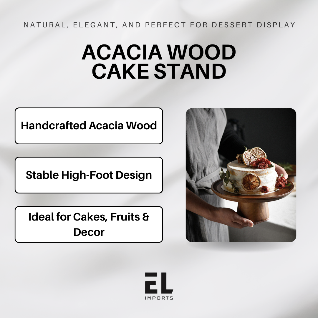 Acacia Wood Cake Stand