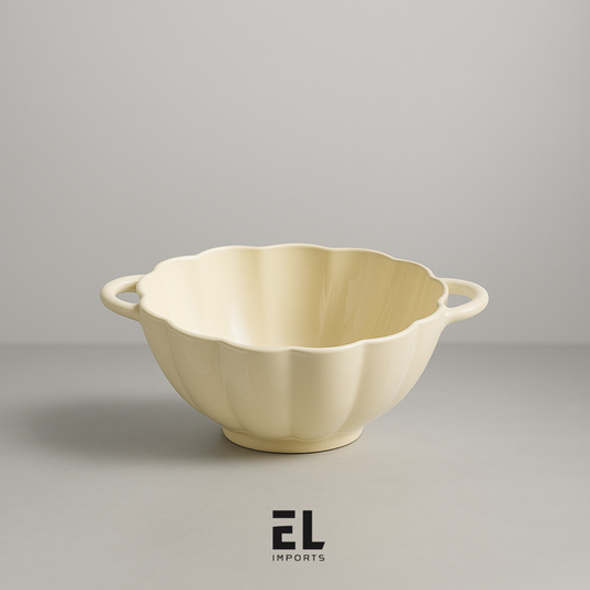 Elegant Ceramic Double-Ear Bowl