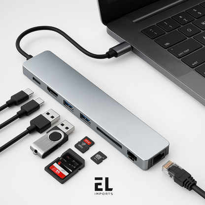 8-in-1 USB-C Hub Docking Station